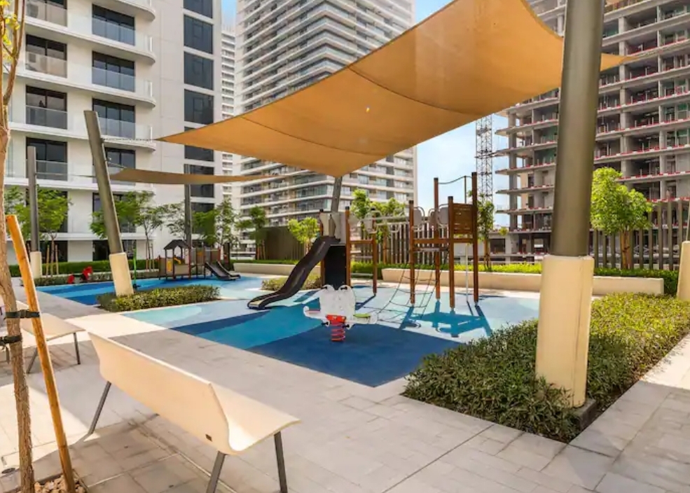 Shaded children's play area